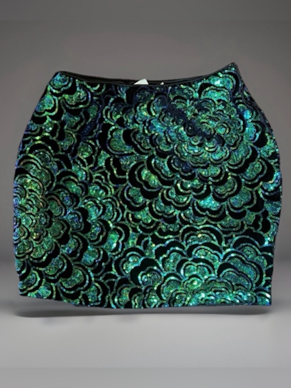 Vintage Sequin Runway Style Mini Skirt